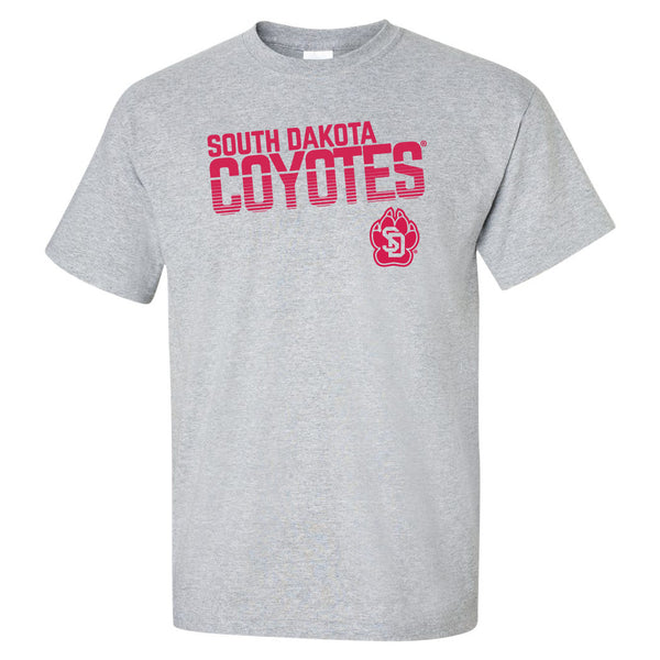 South Dakota Coyotes Tee Shirt - Coyotes Stripe Fade
