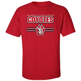 South Dakota Coyotes Tee Shirt - USD Coyotes Stripe Paw Print