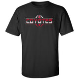 South Dakota Coyotes Tee Shirt - Striped COYOTES Football Laces