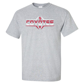 South Dakota Coyotes Tee Shirt - Striped COYOTES Football Laces
