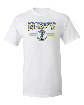 Navy Midshipmen Tee Shirt - U.S. Navy 3 Stripe Anchor Logo