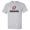 Omaha Mavericks Tee Shirt - University of Nebraska Omaha with Primary Logo on Gray