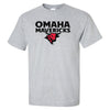 Omaha Mavericks Tee Shirt - Omaha Mavericks with Bull on Gray