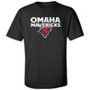 Omaha Mavericks Tee Shirt - Omaha Mavericks with Bull on Black