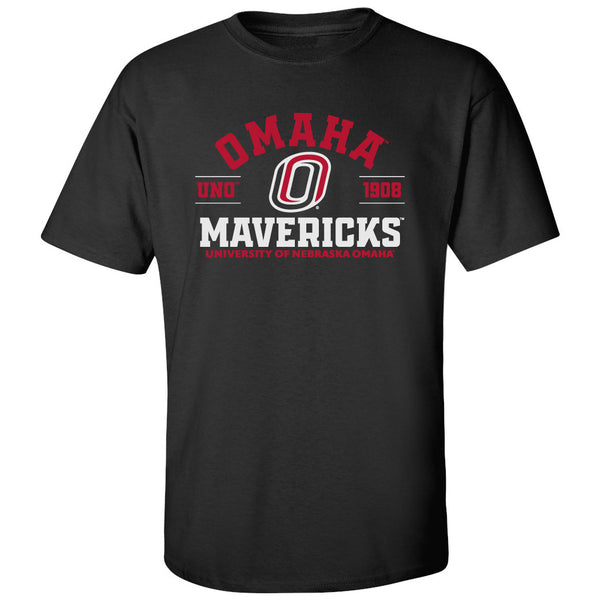 Omaha Mavericks Tee Shirt - UNO 1908 Arch Omaha