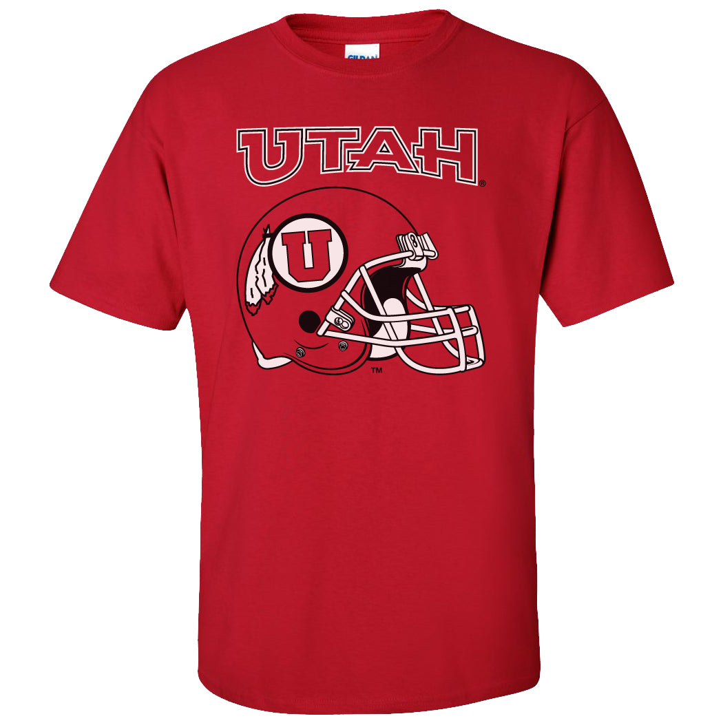 Utah Utes Tee Shirt - Utah Utes Football Helmet