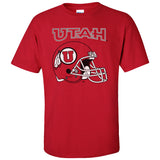 Utah Utes Tee Shirt - Utah Utes Football Helmet