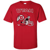 Utah Utes Tee Shirt - Utah Utes Football Helmet