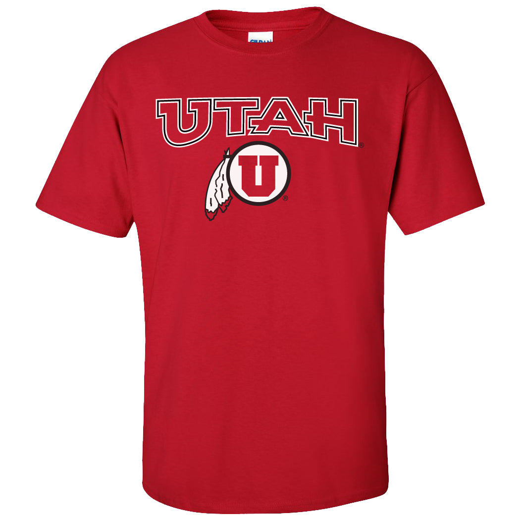 Utah Utes Tee Shirt - Circle & Feather Logo