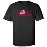 Utah Utes Tee Shirt - U of U Arch with Circle Feather Logo