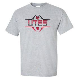 Utah Utes Tee Shirt - Striped UTES Football Laces