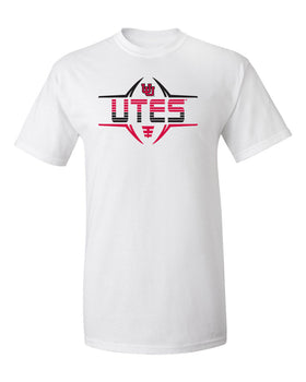 Utah Utes Tee Shirt - Striped Utes Football Laces