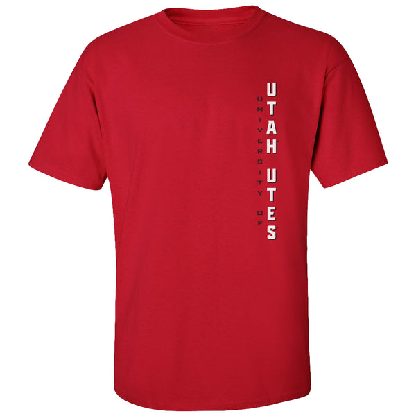 Utah Utes Tee Shirt - Vertical University of Utah Utes