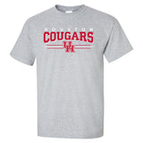Houston Cougars Tee Shirt - Cougars 3-Stripe UH Logo