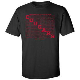 Houston Cougars Tee Shirt - Diagonal Cougars Echo