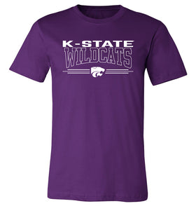 K-State Wildcats Tee Shirt - Wildcats with 3-Stripe Powercat