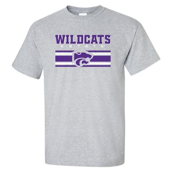 K-State Wildcats Tee Shirt - Wildcats Stripe Powercat