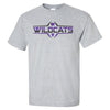 K-State Wildcats Tee Shirt - Striped WILDCATS Football Laces