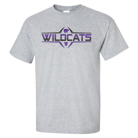 K-State Wildcats Tee Shirt - Striped WILDCATS Football Laces