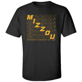 Missouri Tigers Tee Shirt - Diagonal Echo Mizzou