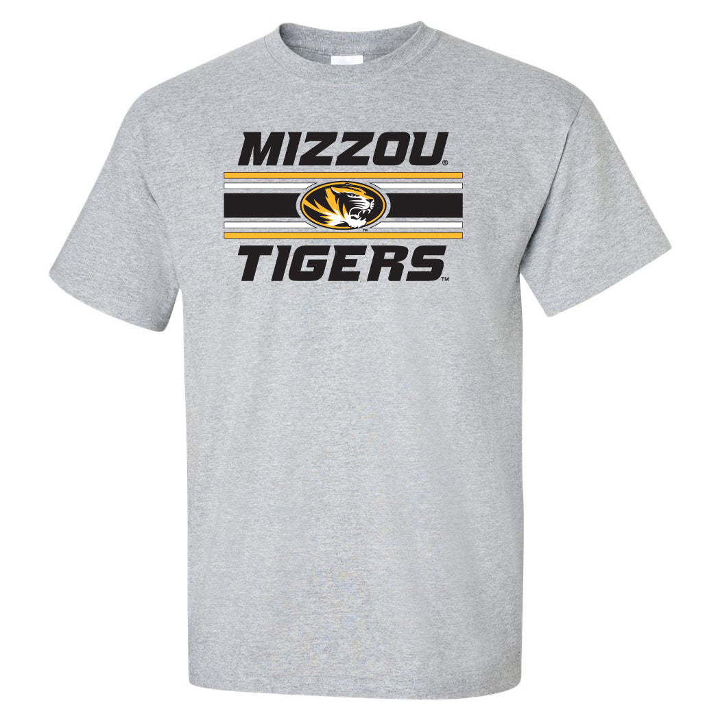 Missouri Tigers Tee Shirt - Horiz Stripe Mizzou Tigers