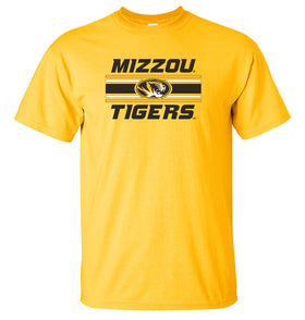 Missouri Tigers Tee Shirt - Horiz Stripe Mizzou Tigers