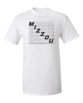 Missouri Tigers Tee Shirt - Mizzou Diagonal Echo
