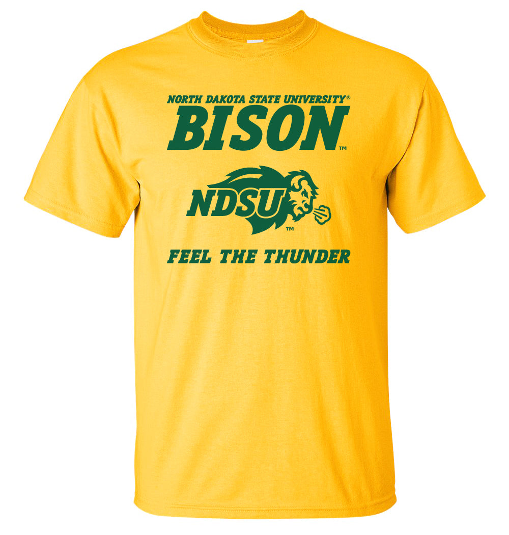 NDSU Bison Tee Shirt - NDSU Bison Feel The Thunder