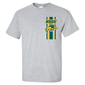 NDSU Bison Tee Shirt - Bison Logo Vertical Stripe