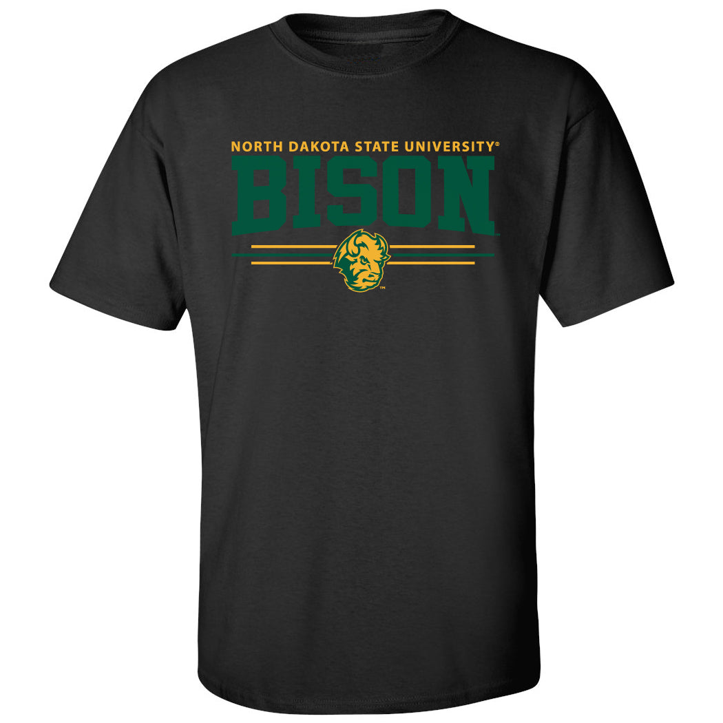 NDSU Bison Tee Shirt - Bison 3-Stripe