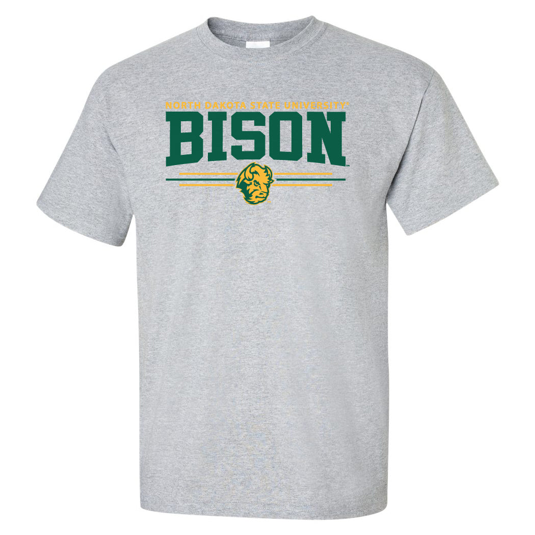 NDSU Bison Tee Shirt - Bison 3-Stripe