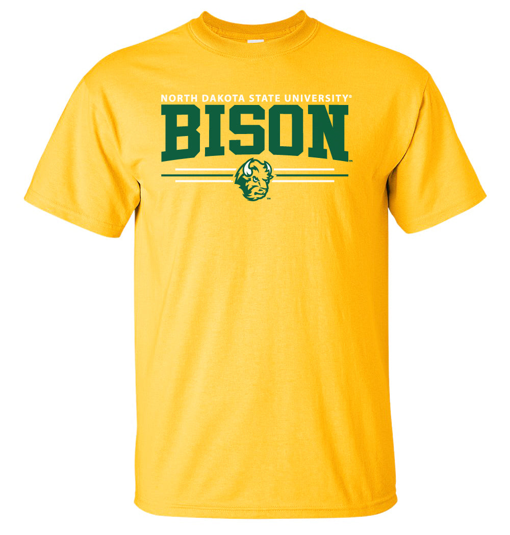 NDSU Bison Tee Shirt - Bison 3-Stripe