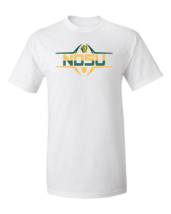 NDSU Bison Tee Shirt - Striped NDSU Football Laces
