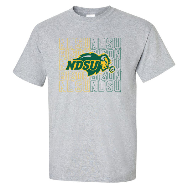 NDSU Bison Tee Shirt - NDSU Bison Logo Overlay