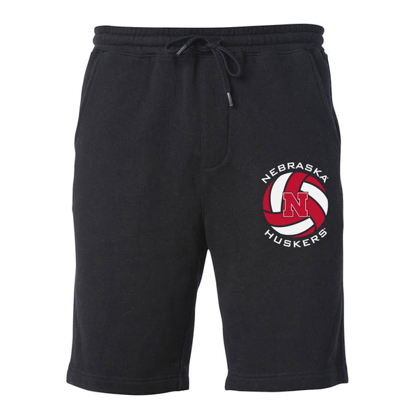 Nebraska Huskers Premium Fleece Shorts - Huskers Volleyball Block N