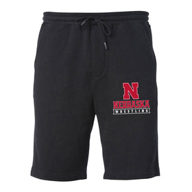 Nebraska Huskers Premium Fleece Shorts - Nebraska Wrestling