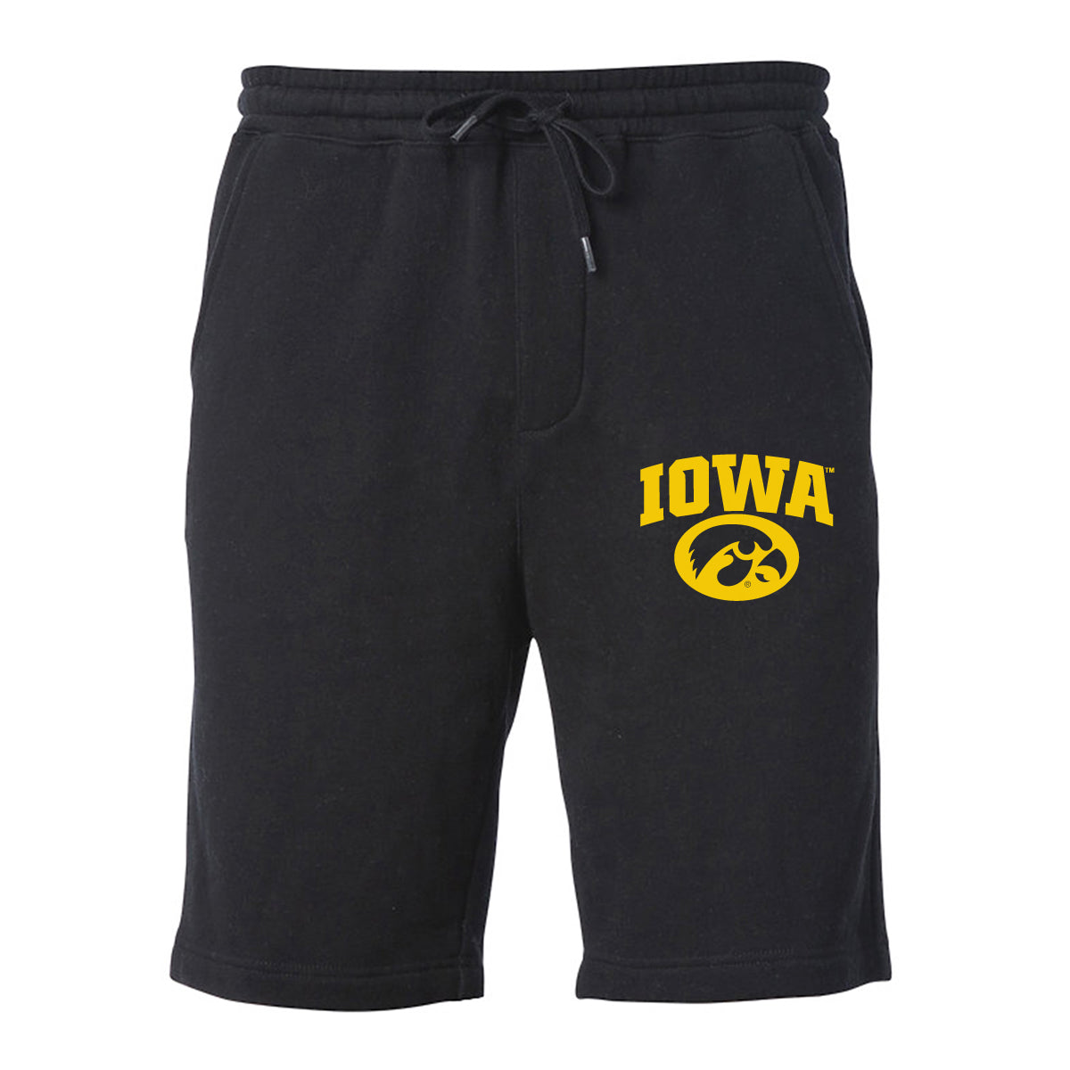 Iowa Hawkeyes Premium Fleece Shorts - Arched Iowa with Tigerhawk Oval