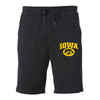 Iowa Hawkeyes Premium Fleece Shorts - Arched Iowa with Tigerhawk Oval
