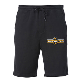 Iowa Hawkeyes Premium Fleece Shorts - Striped Hawkeyes Football Laces