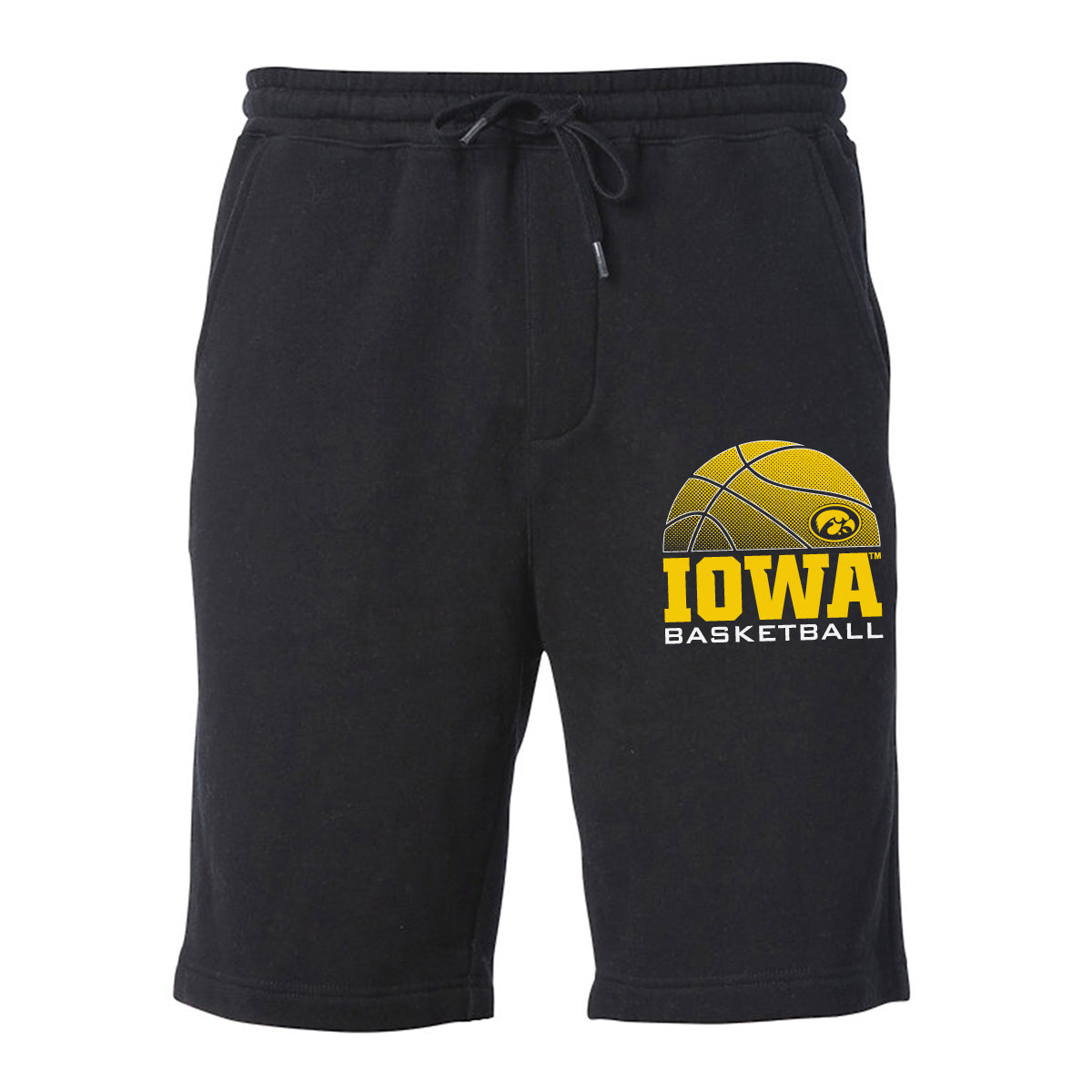 Iowa Hawkeyes Premium Fleece Shorts - Iowa Basketball Oval Tigerhawk