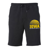 Iowa Hawkeyes Premium Fleece Shorts - Iowa Basketball Oval Tigerhawk