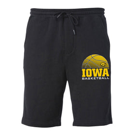 Iowa Hawkeyes Premium Fleece Shorts - Iowa Basketball Oval Tigerhawk