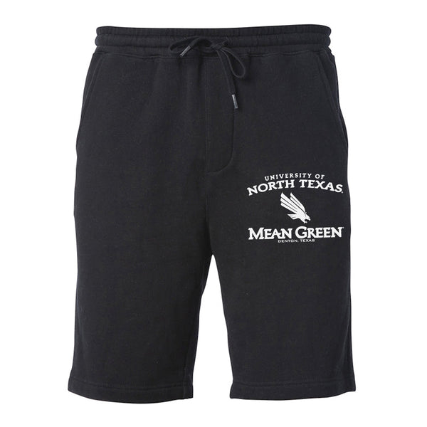 North Texas Mean Green Premium Fleece Shorts - UNT Arch Primary Logo