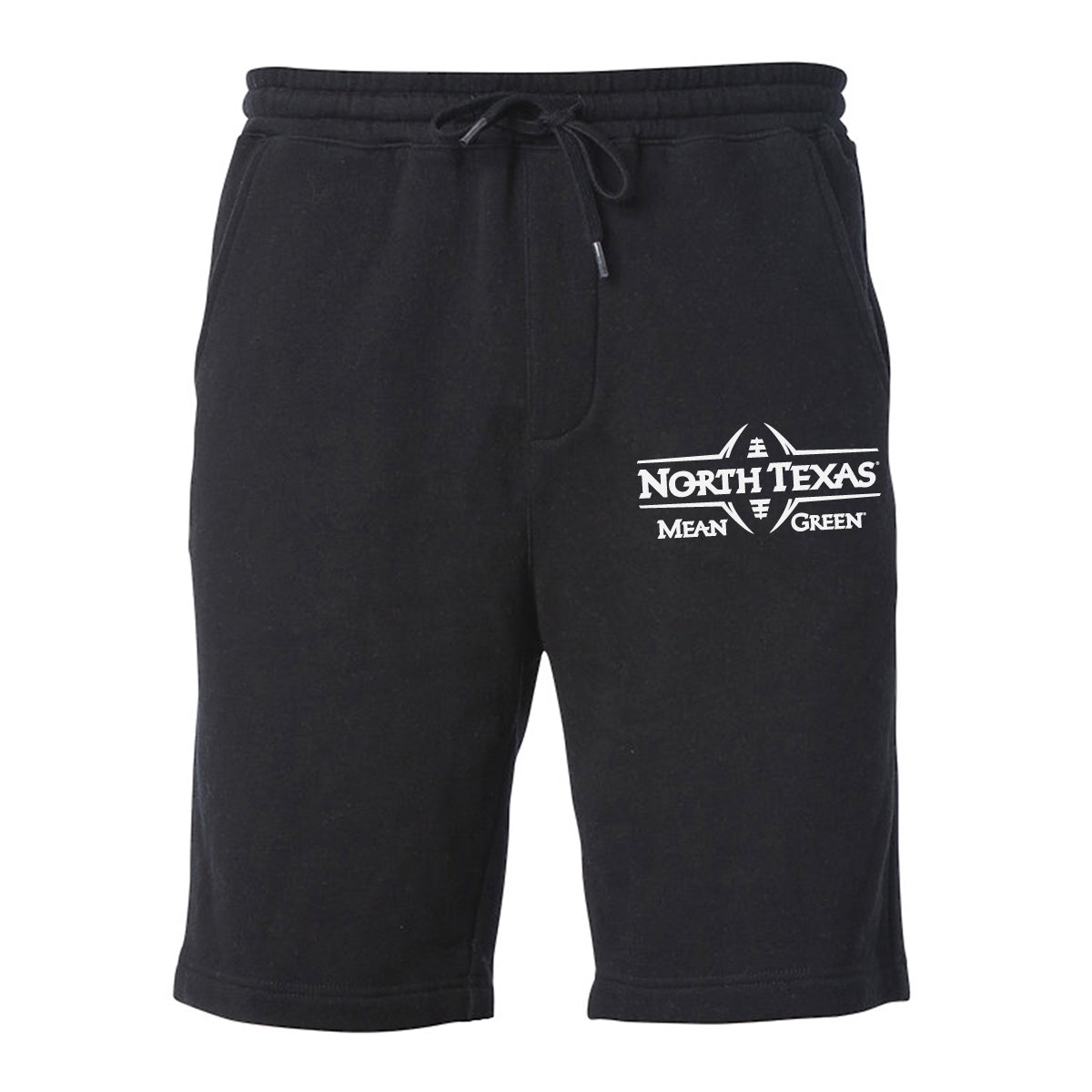 North Texas Mean Green Premium Fleece Shorts - Mean Green Football Laces