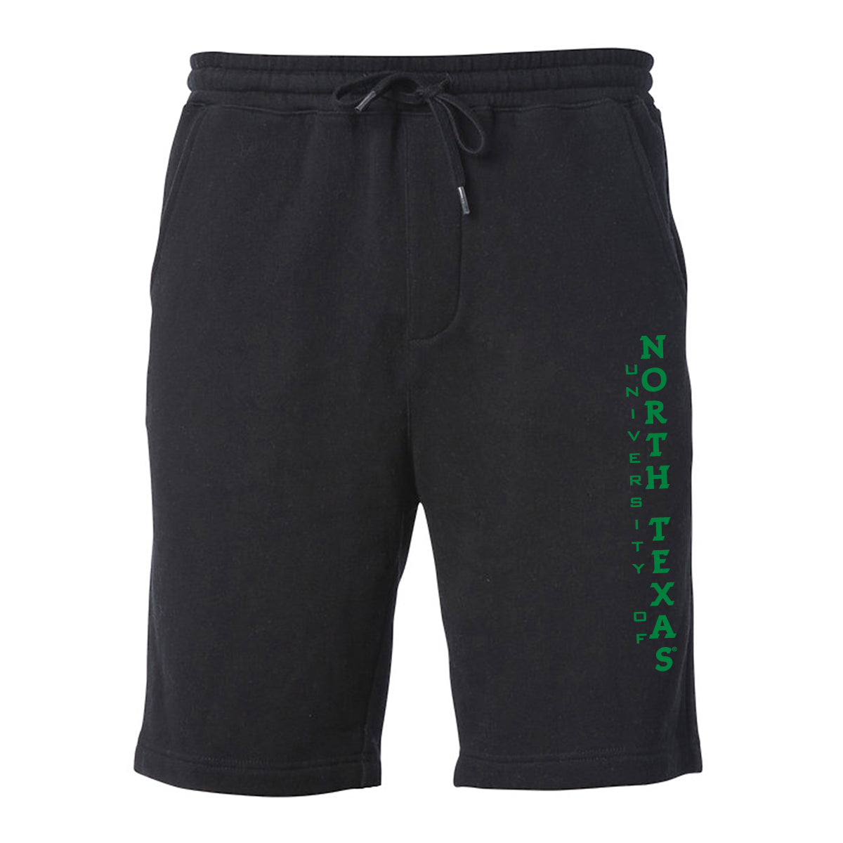 North Texas Mean Green Premium Fleece Shorts - Vertical University of North Texas