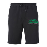 North Dakota Fighting Hawks Premium Fleece Shorts - Official Stacked UND Word Mark