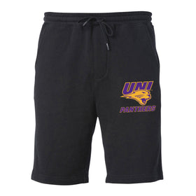 Northern Iowa Panthers Premium Fleece Shorts - Purple and Gold Primary Logo