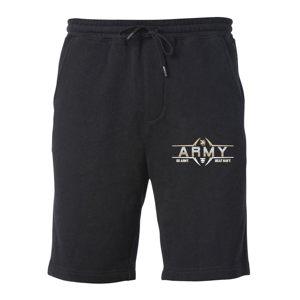 Army Black Knights Premium Fleece Shorts - Army Football Laces