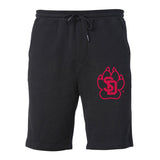 South Dakota Coyotes Premium Fleece Shorts - SD Coyote Paw Print