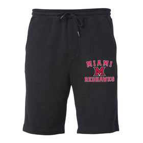 Miami University RedHawks Premium Fleece Shorts - Miami of Ohio Primary Logo